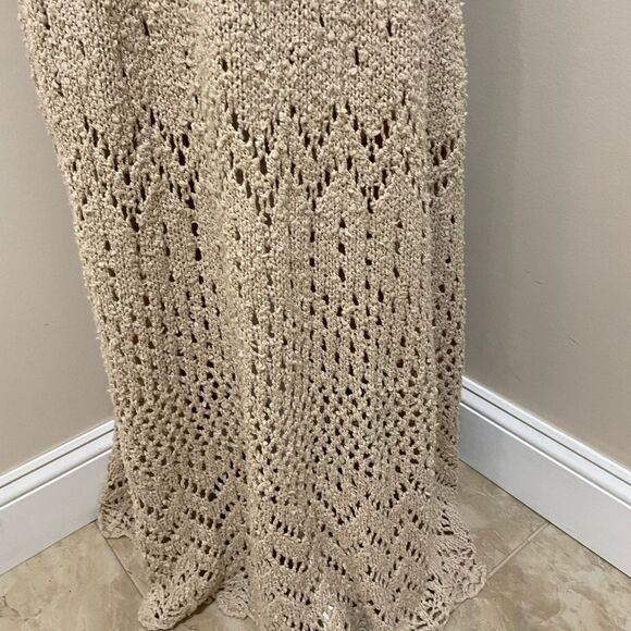 Free People Ikat Oasis Maxi Dress Halter Crochet 
Knit buckles size M NWT - Picture 7 of 12